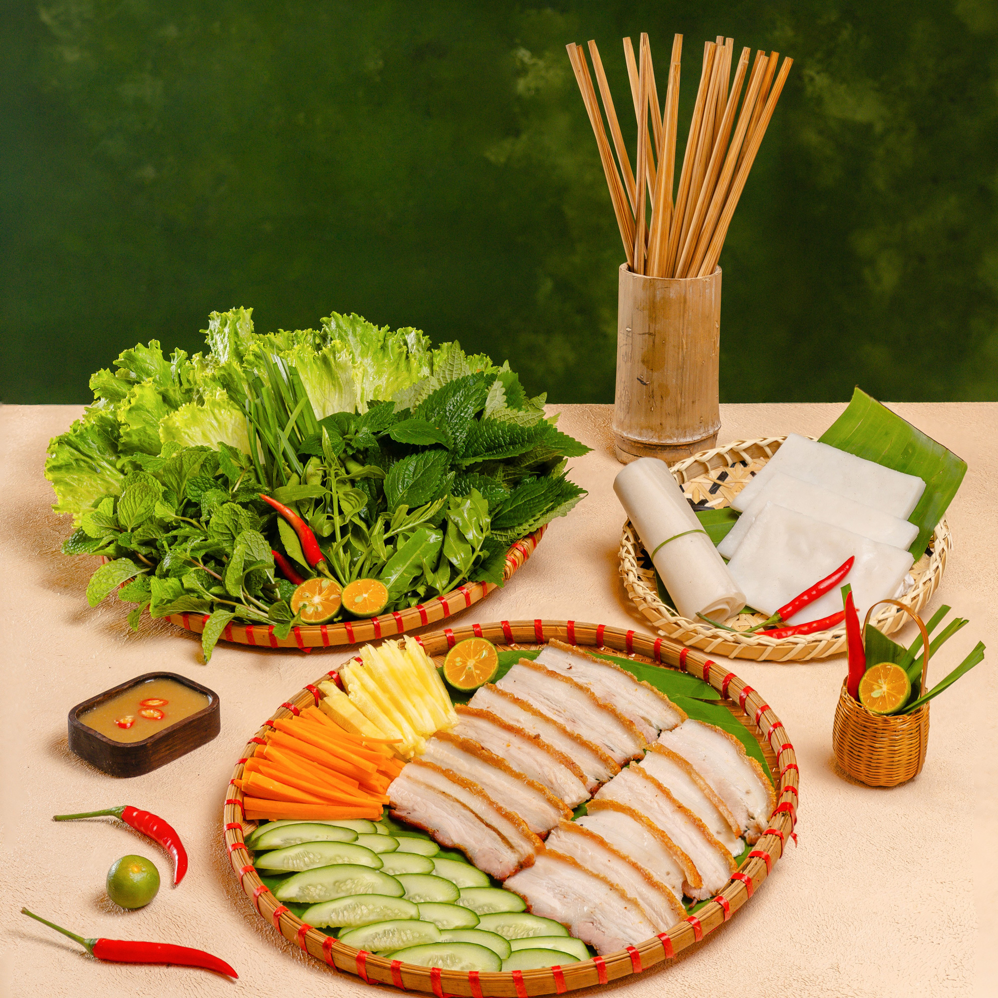 Bánh Tráng Cuốn Thịt Heo